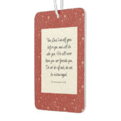 申命記31:8聖書の詩のイメージ カーエアーフレッシュナー (左)