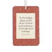 申命記31:8聖書の詩のイメージ カーエアーフレッシュナー (裏面)