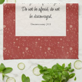 申命記31:8聖書の詩のイメージ キッチンタオル (折り畳み)