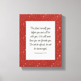 申命記31:8聖書の詩のイメージ キャンバスプリント