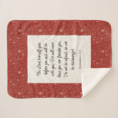 申命記31:8聖書の詩のイメージ シェルパブランケット (正面(横))