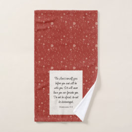 申命記31:8聖書の詩のイメージ ハンドタオル