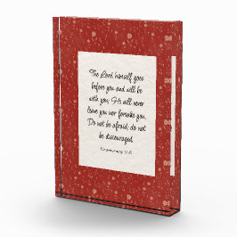 申命記31:8聖書の詩のイメージ フォトブロック