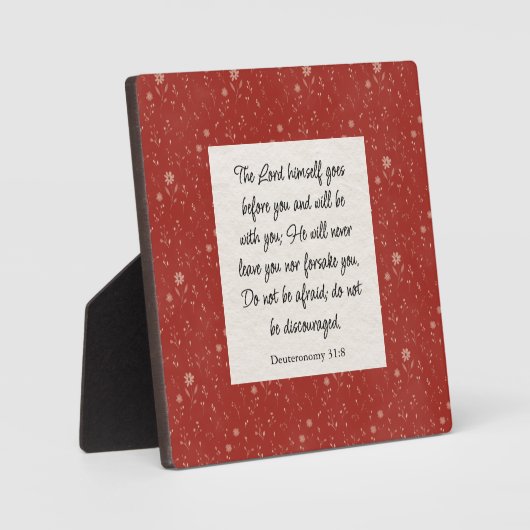 申命記31:8聖書の詩のイメージ フォトプラーク (正面)