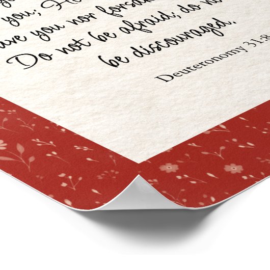 申命記31:8聖書の詩のイメージ ポスター (角)