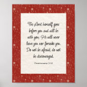 申命記31:8聖書の詩のイメージ ポスター (正面)