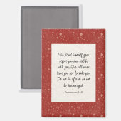 申命記31:8聖書の詩のイメージ マグネット (正面/裏面)