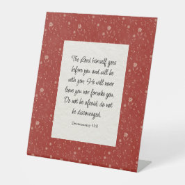 申命記31:8聖書の詩のイメージ 台座サイン