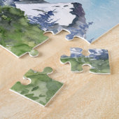 申命記31 8聖書の詩の水の色の自然 ジグソーパズル (側面)