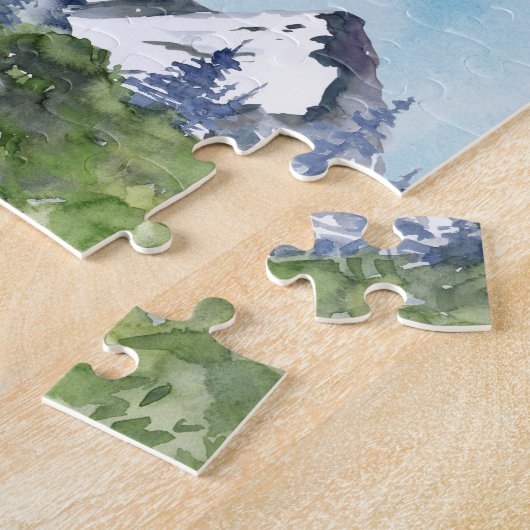 申命記31 8聖書の詩の水の色の自然 ジグソーパズル (側面)