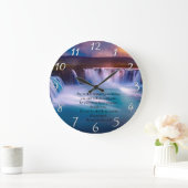 申命記31:8金ゴールドキリスト教信仰祈りの言葉 ラージ壁時計 (ホーム)