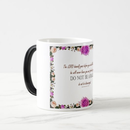 申命記31:8、「あなたがたを見捨てない」マグ モーフィングマグカップ (正面左)