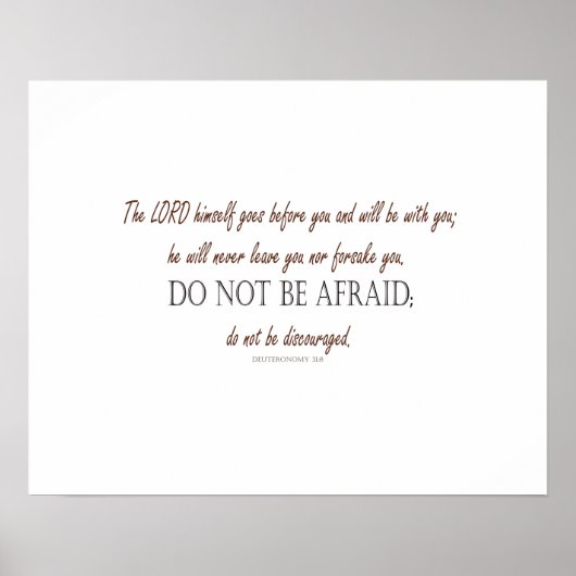 申命記31:8 主があなたに先んじておられる ポスター (正面)