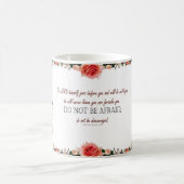 申命記31:8, '恐れてはいけない'フローラマグ モーフィングマグカップ (中央)