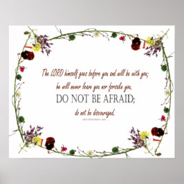 申命記31:8、恐れてはいけない、デコル ポスター