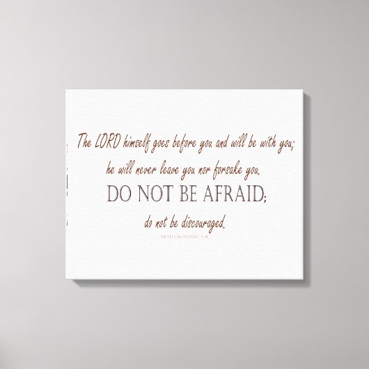 申命記31:8、恐れるな、主よ キャンバスプリント (正面)