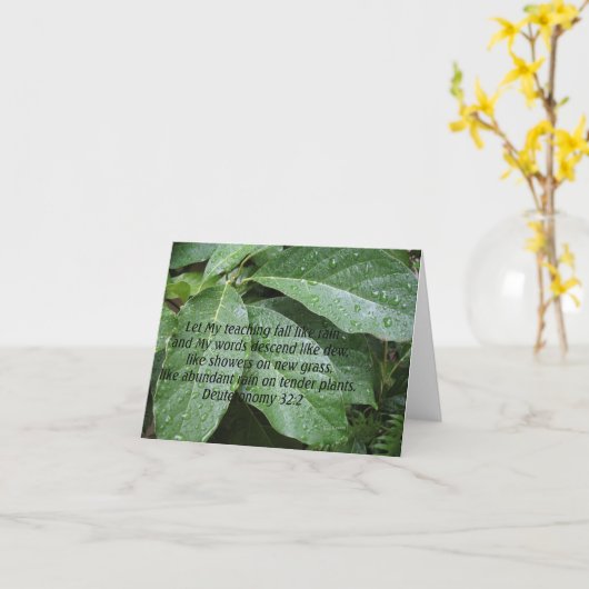 申命記32:2 カード (黄色い花)