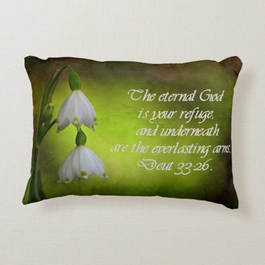 申命記33:26永遠の皈依感動的 アクセントクッション (裏面)
