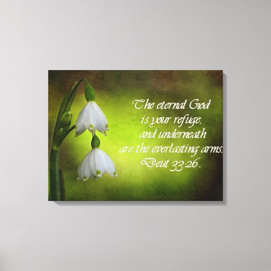 申命記33:26永遠の皈依感動的 キャンバスプリント (正面)
