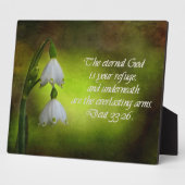 申命記33:26永遠の皈依感動的 フォトプラーク (側面)