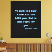 申命記3:22聖書の聖句KJVウォールアート キャンバスプリント (インサイチュ (リビング))