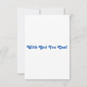 申命記3:22 KJV聖書の聖句のフラットグリーティング カード (裏面)