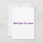 申命記3:22 KJV聖書Verse Pic Flat Greeting カード (裏面)