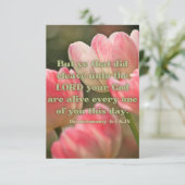 申命記4:4 KJV聖書Verse Pic Flat Greeting カード (スタンド正面)