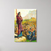 申命記6:1-9愛と神のキャンバスに従う キャンバスプリント (正面)