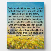 申命記6:5-7 フォトプラーク (正面)