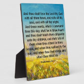 申命記6:5-7 フォトプラーク (側面)