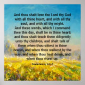 申命記6:5-7 ポスター (正面)