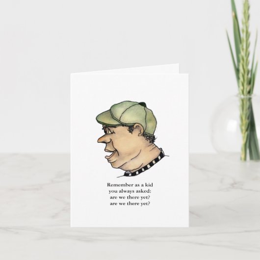 男おもしろいが着いた カード (正面)