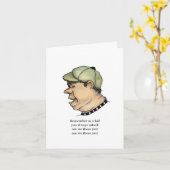 男おもしろいが着いた カード (黄色い花)