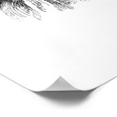 男おもしろいとフクロウのヴィンテージ漫画 ポスター (角)