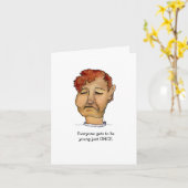 男おもしろいのターンは終了 カード (黄色い花)