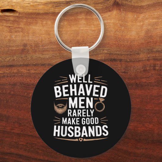 男おもしろいの夫の結婚育成 キーホルダー (正面)