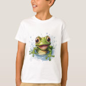 男おもしろいの子のためのカエル – Ribbitおもしろい! Tシャツ (正面)