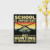 男おもしろいの子のための狩りアート鹿ハンターワイルドルフ カード (黄色い花)