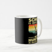 男おもしろいの子のための狩りアート鹿ハンターワイルドルフ コーヒーマグカップ (正面右)