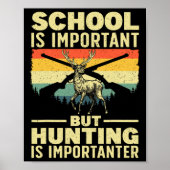 男おもしろいの子のための狩りアート鹿ハンターワイルドルフ ポスター (正面)