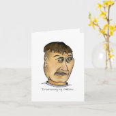 男おもしろいの恥ずかしい子供 カード (黄色い花)