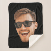 男おもしろいパーソナライズされた子写真 シェルパブランケット (正面)