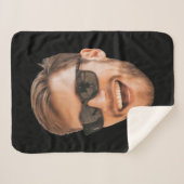 男おもしろいパーソナライズされた子写真 シェルパブランケット (正面(横))