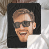 男おもしろいパーソナライズされた子写真 シェルパブランケット