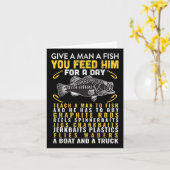 男おもしろい与えA魚の漁師引用文魚釣りロー カード (黄色い花)