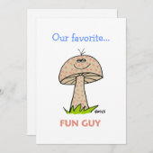 男おもしろい人漫画の卒業会 招待状 (正面/裏面)