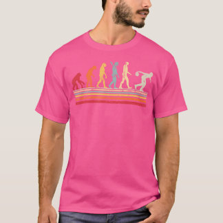 男おもしろい女のボーリング進化 Tシャツ