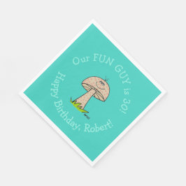 男おもしろい子おもしろい男の誕生日パーティー紙 スタンダードランチョンナプキン