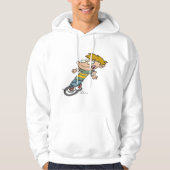 男おもしろい子乗用一輪車 パーカ (正面)